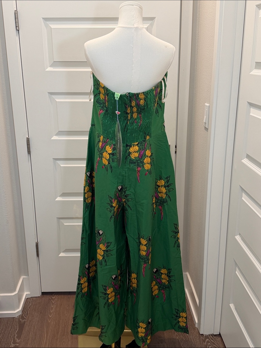 FARM Rio Green Rio Maracanã Strapless Jumpsuit Size XL - Picture 10 of 11